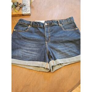 Serra Ladies Cuffed Denim Shorts Size 16